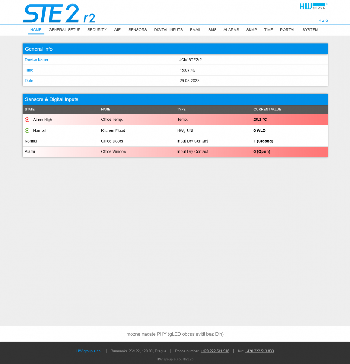 STE2 R2: LAN and WiFi thermometer for remote monitoring