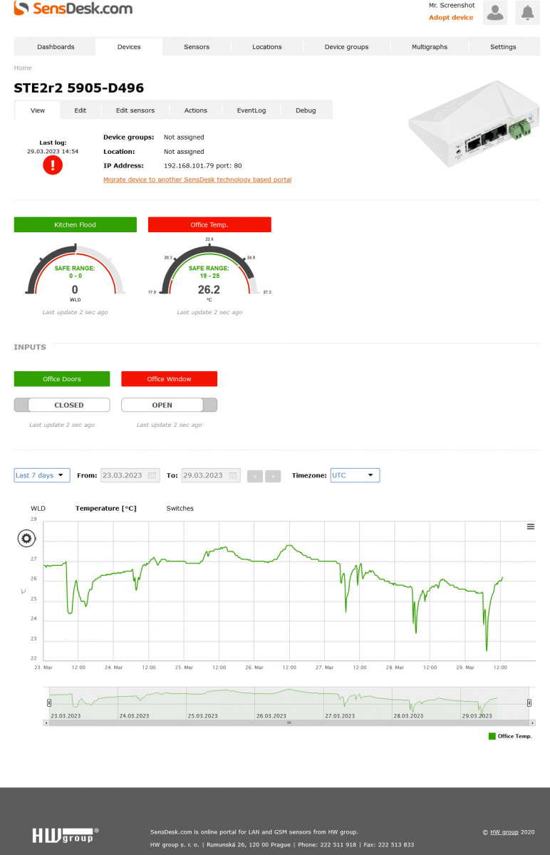 STE2 R2: LAN and WiFi thermometer for remote monitoring