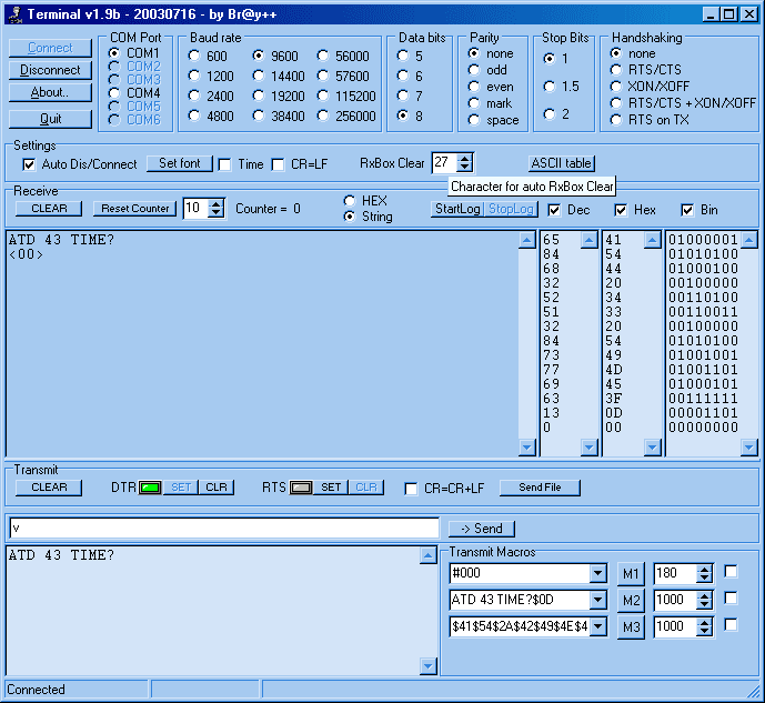 Hercules Serial Monitor