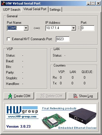 Virtual serial port emulator