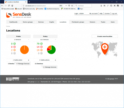 Groups and Locations allow you to create a logical network structure for your device to meet your needs. Locations are used to sort by physical location.