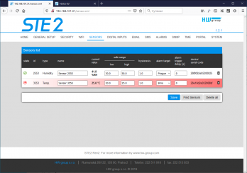 In STE2 R2 now has an Alarms tab, where you can define up to 3 sets of targets and assign them to individual sensors.