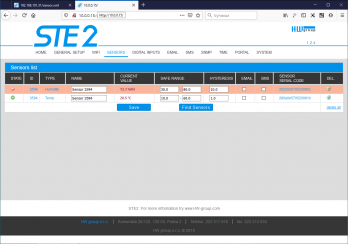 In STE2 R2 now has an Alarms tab, where you can define up to 3 sets of targets and assign them to individual sensors.