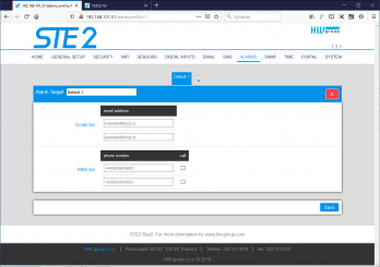 In STE2 R2 now has an Alarms tab, where you can define up to 3 sets of targets and assign them to individual sensors.