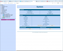 WWW interface with default button in HWg-SH4 devices