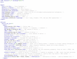 XML výstup ze Sensdesku